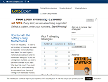 Tablet Screenshot of lottoexpert.net
